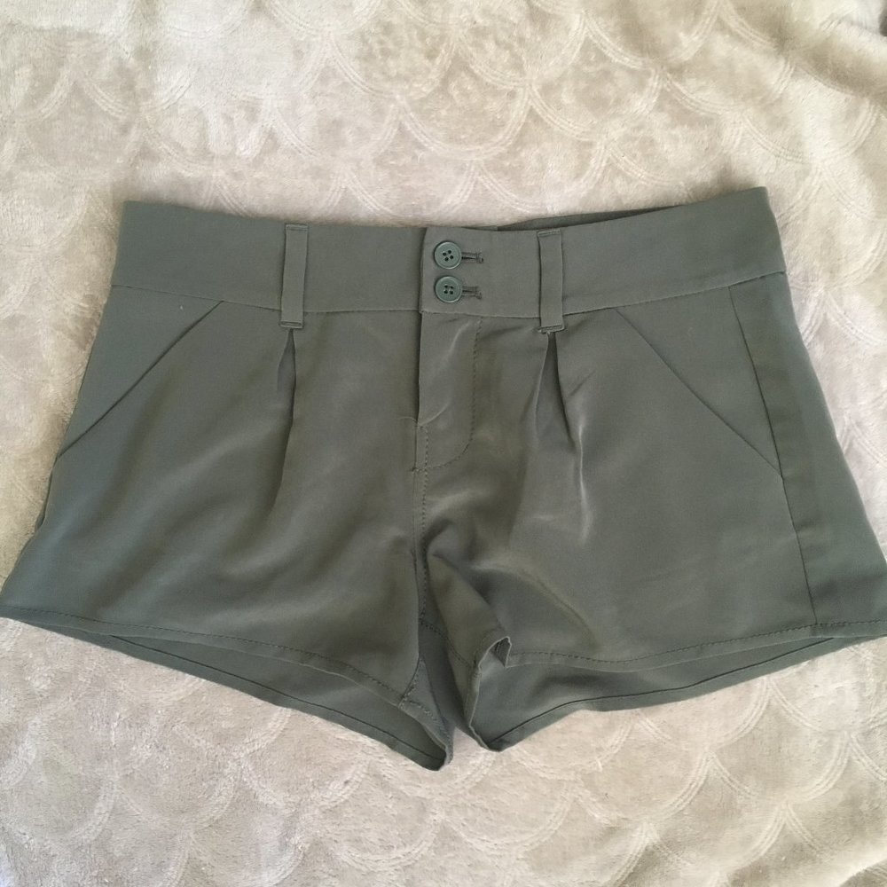 Muted green shorts